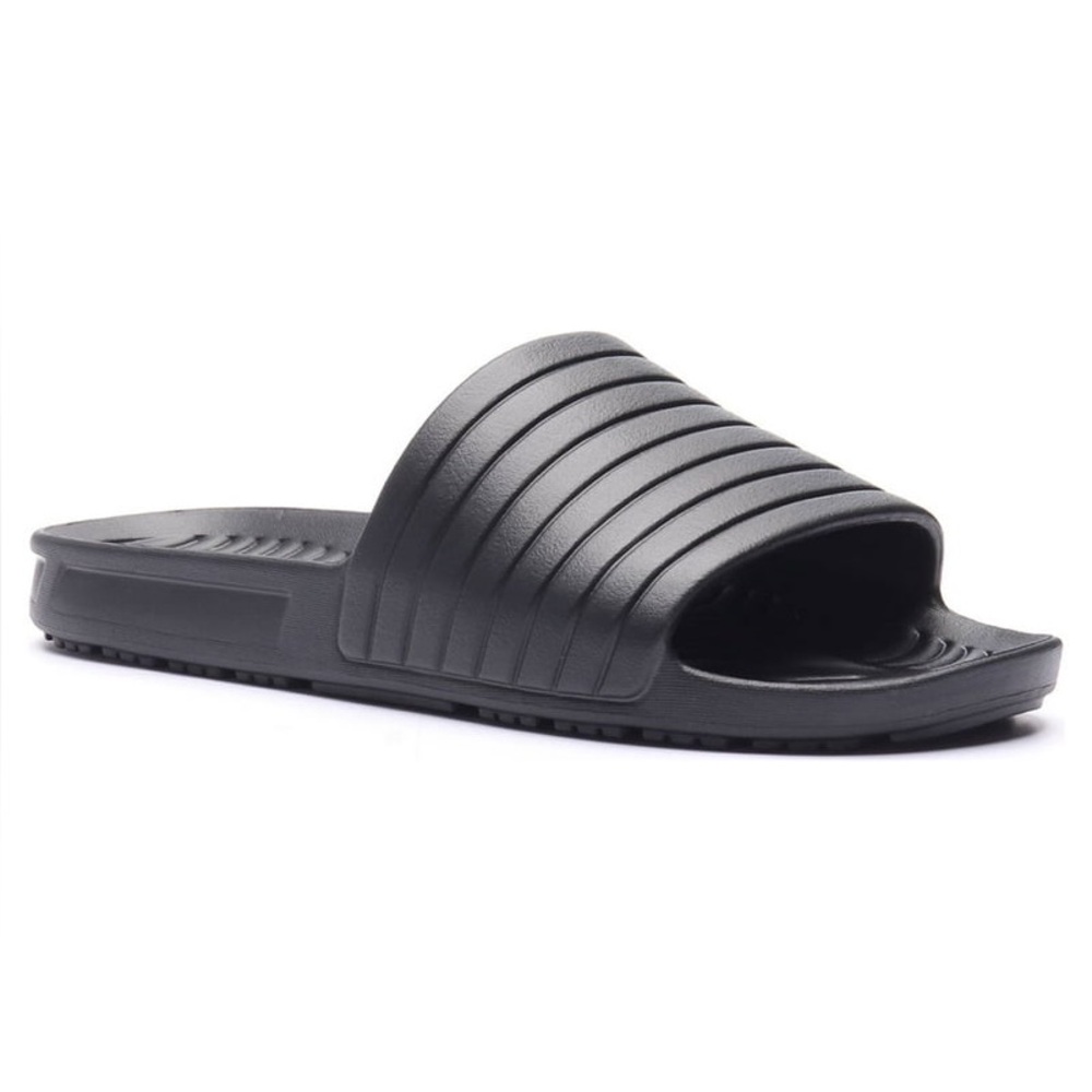 Athletic Works Black Slip-On Slide Sandals